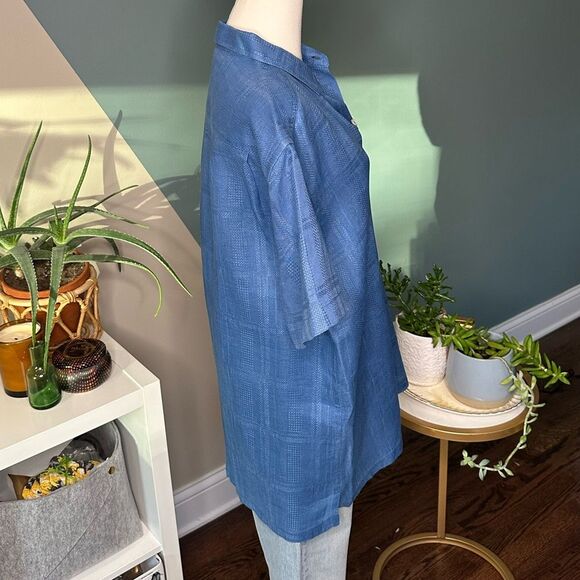 Tommy Bahama 100% Linen Textured Short Sleeve Button-Up Shirt M Resort Classic - Picture 4 of 10